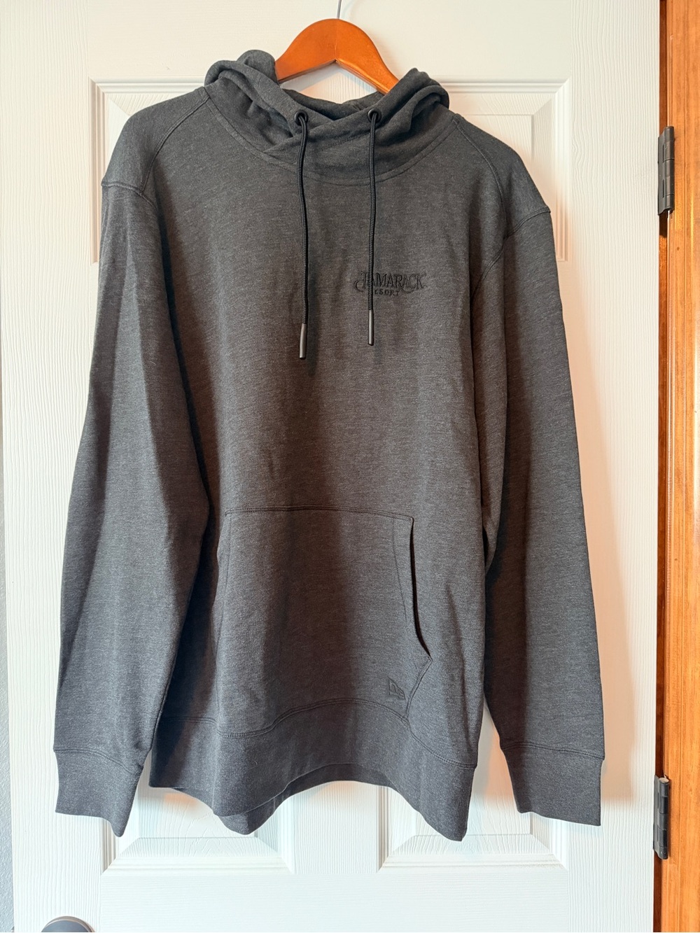 New Era Dark Gray Hooded Pullover Sweatshirt